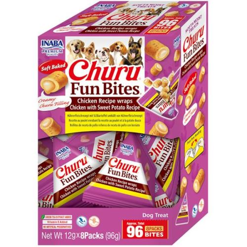 Inaba Churu Fun Bites dog snack kuře&batáty 96g
