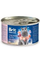 Brit Premium Cat by Nature konzerva Chicken&Hearts 200g (1)