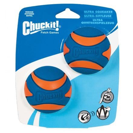 Míček Ultra Squeaker Ball Medium 6,5cm - 2 na kartě