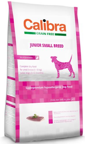 Calibra Dog Grain Free Junior Small Breed Duck 2kg