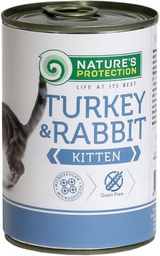 Nature's Protection Cat konz.Kitten krůta/králík 400g