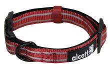 Alcott reflexní obojek pro psy červený