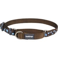 Obojek polostahovací RD - Blue Spots on Brown (216868621)