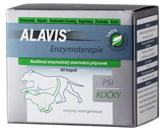 Alavis Enzymoterapie pro psy a kočky 80 kapslí