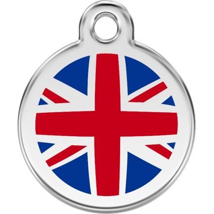 Známka malá průměr 20 mm - UK vlajka - Modrá