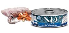 N&D CAT OCEAN Adult Sea Bass & Squid & Shrimps 80g (1)
