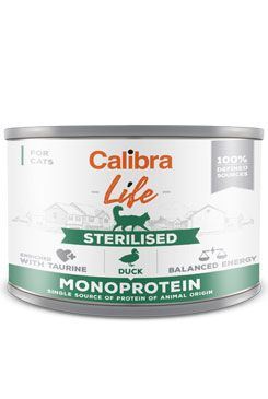 Calibra Cat Life  konzerva Sterilised Duck 200g