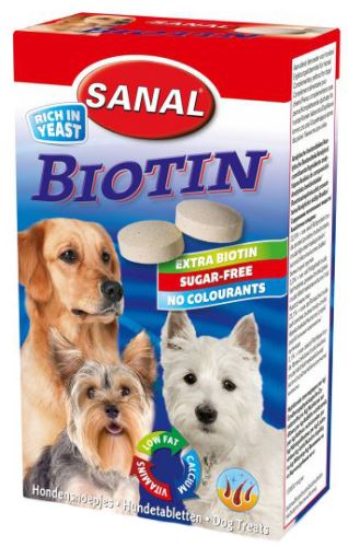 SANAL Biotin-kalciové tablety s biotinem 4x100g