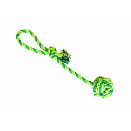 HIP HOP přetahovadlo bavlněný míč 7 cm, 38 cm / 130 g sv.zelená, tm.zelená, khaki