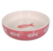 Miska MAGIC CAT keramická potisk ryba růžová 13cm 0,26l (1)