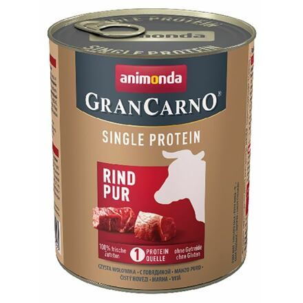 GRANCARNO Single Protein 800g čisté hovězí, konzerva pro psy