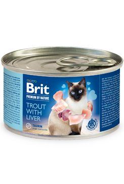 Brit Premium Cat by Nature konzerva Trout&Liver 200g - EXP 5/2022
