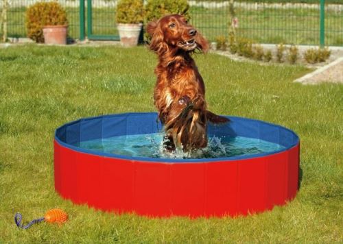 Skládací bazén pro psy červeno/modrý 160x30cm Karlie