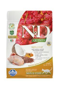 N&D Grain Free Quinoa CAT Skin & Coat Quail & Coconut 300g