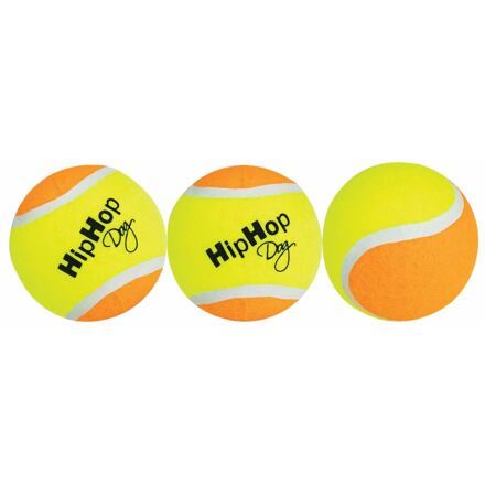 Tenisový míč barevný 6,5cm HipHop Dog (3ks v balení)