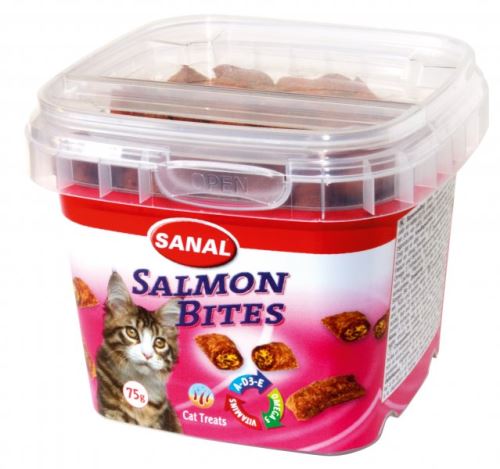 SANAL SALMON BITES - křupavé polštářky s lososem 75g