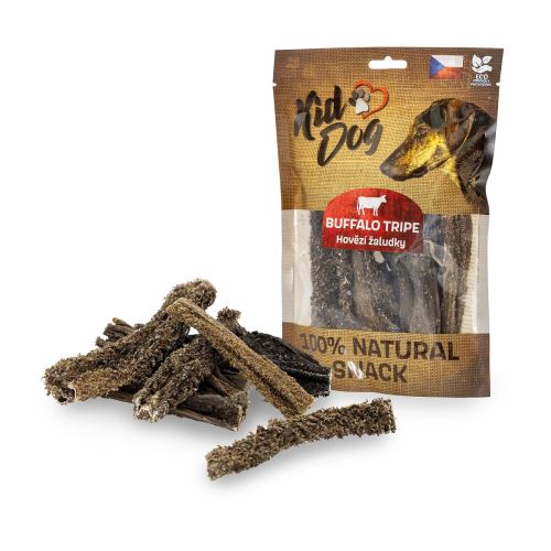 KIDDOG 100% Natural Snack, hovězí žaludek (dršťky) 12 cm/ 100g