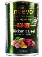 Nuevo pes Junior Kuřecí a Hovězí konzerva 400g (1)