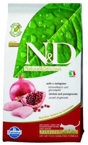 N&D Grain Free CAT Neutered Chicken & Pomegranate 10kg