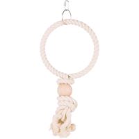 Závěsný bavlněný kruh s dřevěnou koulí 16cm TRIXIE (1)