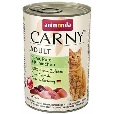 ANIMONDA konzerva CARNY Adult kuře, krůta+ králík 400g