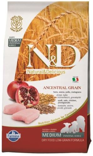 N&D Low Grain DOG Puppy M/L Chicken & Pomegranate 12kg