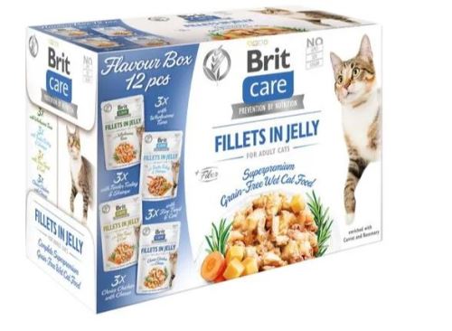 Brit Care Cat Flavour box Fillet in Jelly 12x85 g