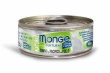 MONGE NATURAL tuňák s kuřecím masem pro kočky 80g (1)