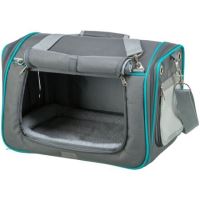Transportní taška VICKY, 40 x 27 x 28 cm, do 5 kg, šedá/tyrkysová Transportní taška VICKY, 40 x 27 x 28 cm, do 5 kg, šedá/tyrkysová