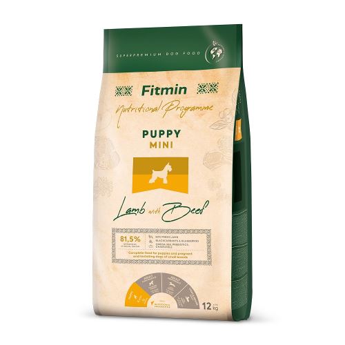 Fitmin Mini Puppy Lamb With Beef 12kg