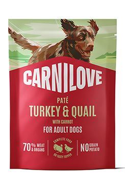 Carnilove Dog Pouch Paté Turkey & Quial with Yellow Carrot 300g