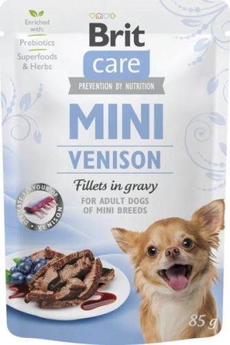 Brit Care Mini Dog kapsička Venison fillets in gravy 85g