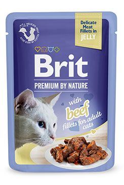 Brit Premium by Nature Cat Delicate Fillets in Jelly with Beef 85g
