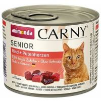 ANIMONDA konzerva CARNY Senior hovězí + krůtí srdíčka 200g (1)