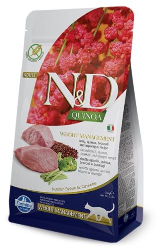 N&D Grain Free Quinoa CAT Weight Management Lamb & Broccoli 300g