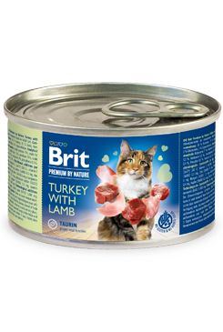 Brit Premium Cat by Nature konzerva Turkey&Lamb 200g