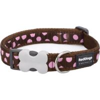 Obojek RD - Pink Spots on Brown (216867322)