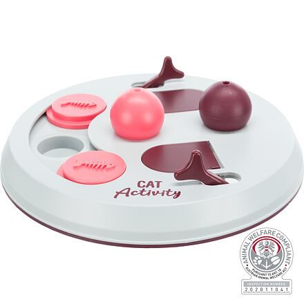 Trixie Cat Activity FLIP BOARD, strategická hra,  o 23, vínová/růžová/šedá