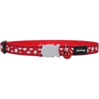 Obojek pro kočky - White Spots on Red (216868542)