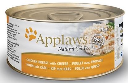 APPLAWS konzerva Cat kuřecí prsa a sýr 70g
