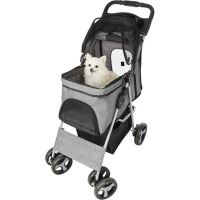 Trixie Kočárek pro psy BUGGY, rychlosklápěcí, 47 x 100 x 80cm, šedá (1)