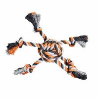 HIP HOP Míč OCTOPUS bavlněný 6 ramen 8cm/160g šedá, tm.šedá, oranžová (1)