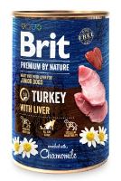 Brit Premium Dog by Nature konzerva Turkey & Liver 400g (1)