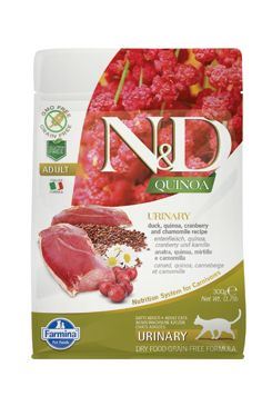 N&D Grain Free Quinoa CAT Urinary Duck & Cranberry 300g
