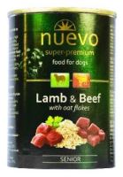 Nuevo pes Senior Jehněčí s ovesnými vločkami konzerva 400g (1)
