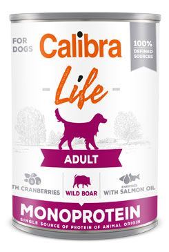 Calibra Dog Life  konzerva Adult Wild boar with cran. 400g