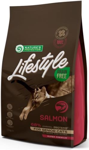 Nature's Protection Cat Dry LifeStyle GF Senior Salmon 1,5kg