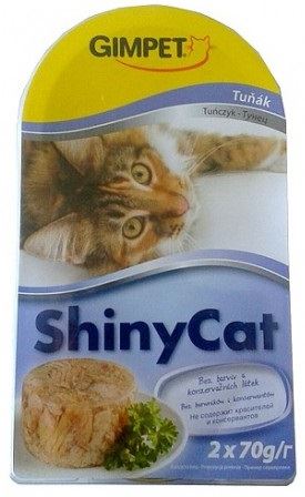 Gimpet Shiny cat konzerva - tuňak 2x70g