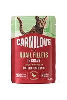 CARNILOVE Cat POUCH GRAVY rich in Quail enriched with Dandelion for sterilised 85g
