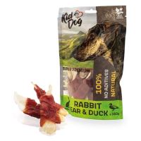 KIDDOG SUPER PREMIUM 100% kachní prsa na králičím uchu 150g KIDDOG SUPER PREMIUM 100% kachní prsa na králičím uchu 150g